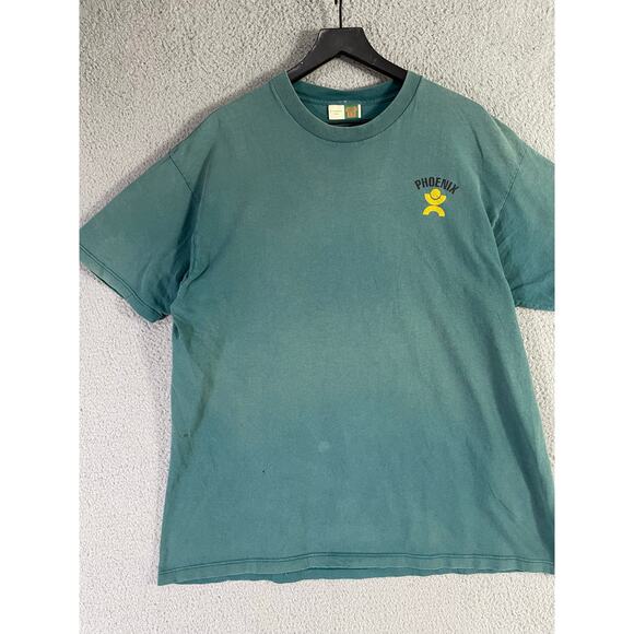 Vintage Phoenix The Fitness Center Green Graphic T-Shirt X-Large USA Made Cotton - Picture 8 of 8